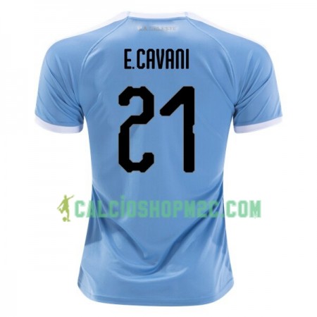 Uruguay Edinson Cavani 21 Maglia Prima 2019 Copa América Manica Corta